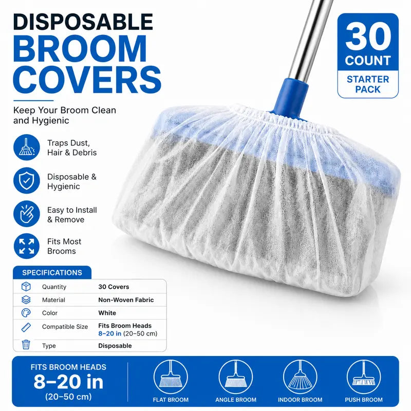 🏡 Sweep Cleaner In Seconds — Disposable Broom Covers For A Fresher Home ✨