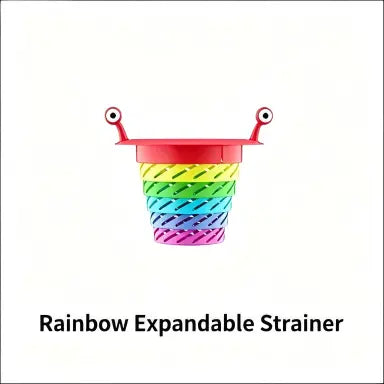 🌈 Expandable Sink Strainer — Stop Clogs, Dump Mess Hands-Free ✨