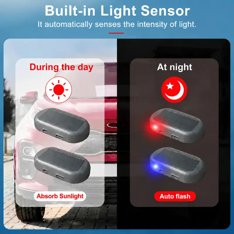 ☀️🚨 Solar Anti-Theft Car Alarm Light – Bright Flashing Deterrent, No Wiring Needed