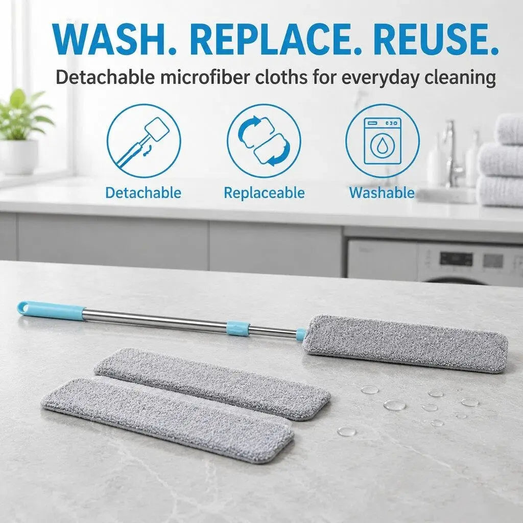 🧹 Flexible Gap Duster – Microfiber Cleaning Brush for Hard-to-Reach Spaces, Under Sofa & Bed Dust Cleaner