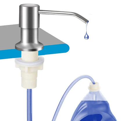 Kitchen sink detergent dispenser,  suitable for kitchens and bathrooms