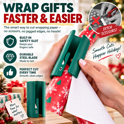 🎁 Wrap Gifts Faster & Easier — Smooth Cuts, No Scissors ✨