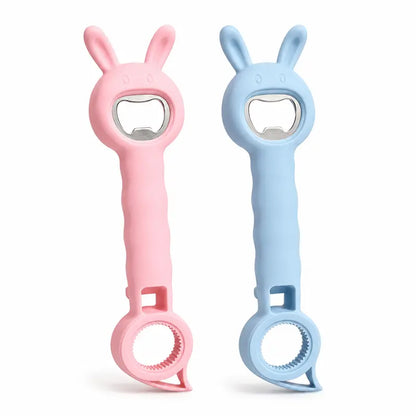 🐰 4-in-1 Easy Grip Bottle & Jar Opener – Twist, Lift, Pop & Open with Less Effort ✨