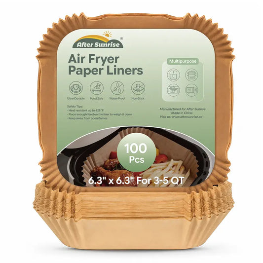 🔥 No More Flimsy Liners or Greasy Cleanup — 100 Extra-Strong, Oil-Proof Air Fryer Liners ✨