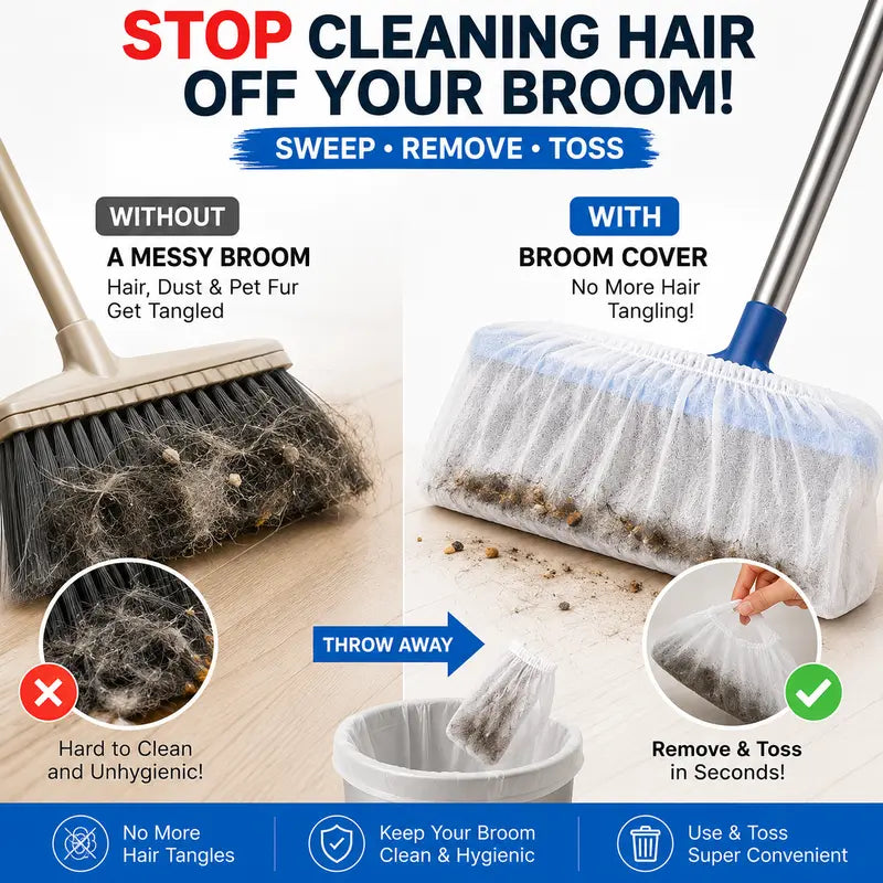 🏡 Sweep Cleaner In Seconds — Disposable Broom Covers For A Fresher Home ✨