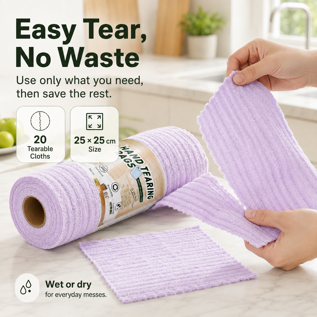 🧽Reusable Antibacterial Cleaning Cloths – Heavy-Duty, Super Absorbent, Lint-Free & Streak-Free