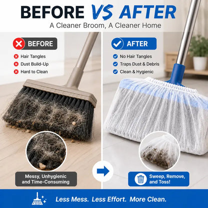 🏡 Sweep Cleaner In Seconds — Disposable Broom Covers For A Fresher Home ✨