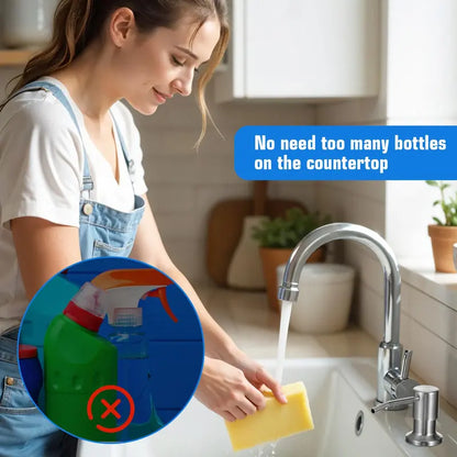 Kitchen sink detergent dispenser,  suitable for kitchens and bathrooms