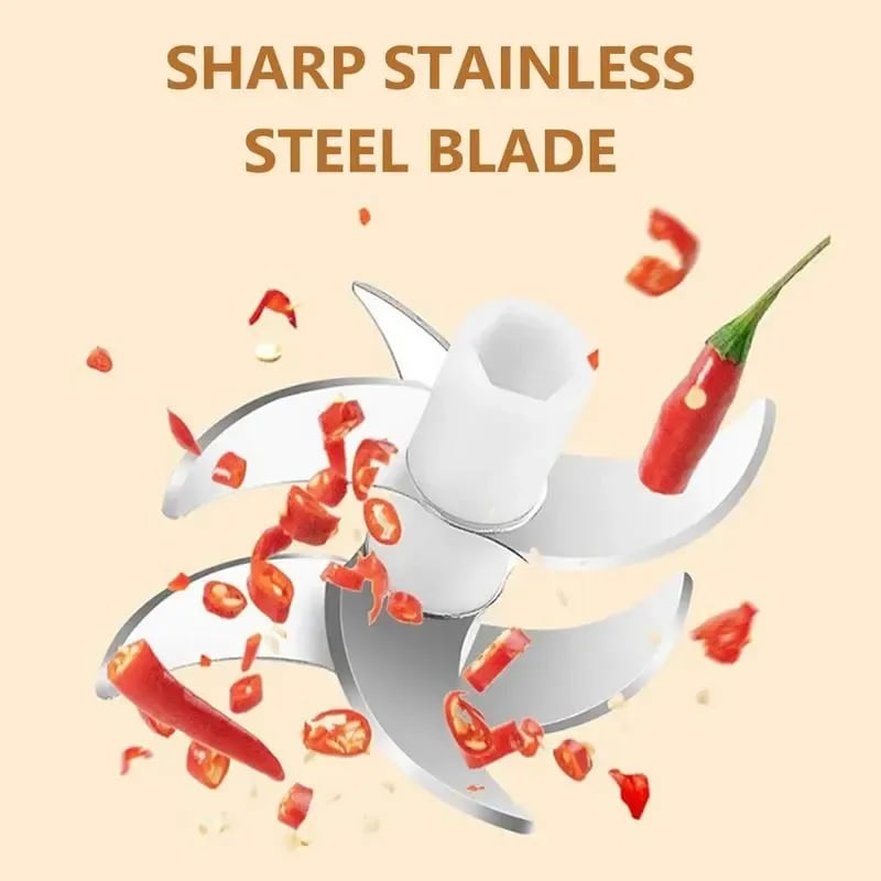 💕Hot sale 49% OFF⚡ Mini Electric Food Shredder – Portable USB Meat Grinder & Garlic Chopper