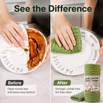 🧽Reusable Antibacterial Cleaning Cloths – Heavy-Duty, Super Absorbent, Lint-Free & Streak-Free