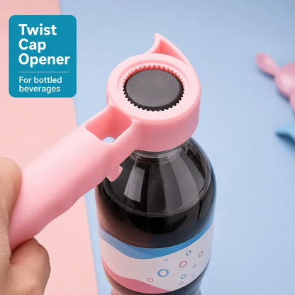 🐰 4-in-1 Easy Grip Bottle & Jar Opener – Twist, Lift, Pop & Open with Less Effort ✨