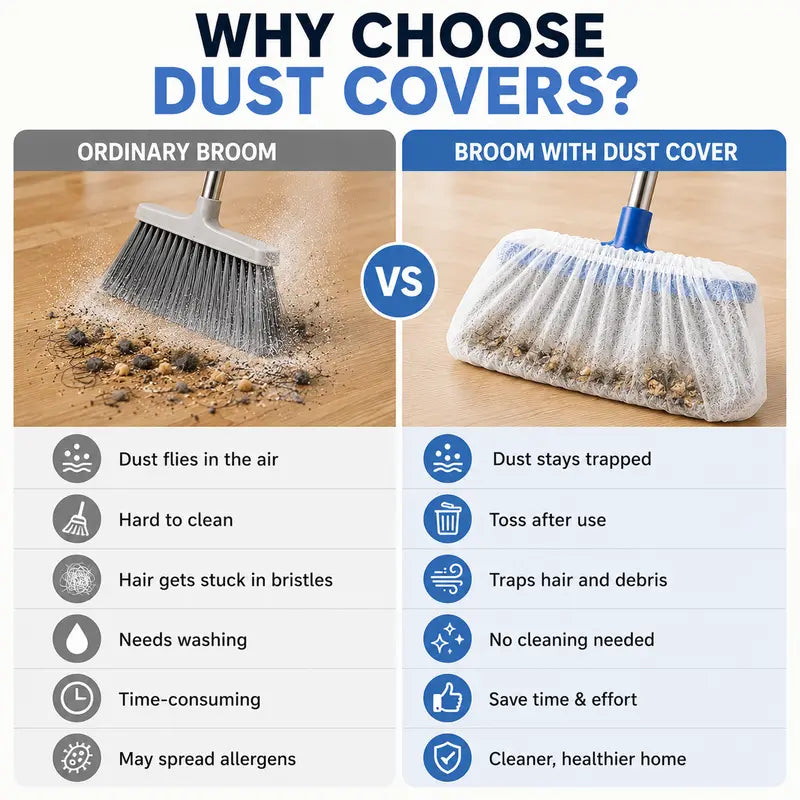 🏡 Sweep Cleaner In Seconds — Disposable Broom Covers For A Fresher Home ✨