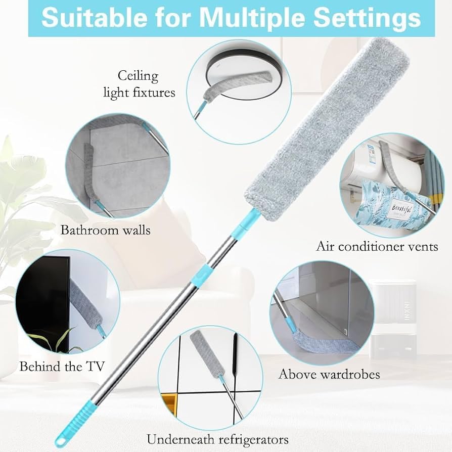 🧹 Flexible Gap Duster – Microfiber Cleaning Brush for Hard-to-Reach Spaces, Under Sofa & Bed Dust Cleaner