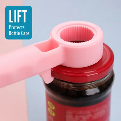 🐰 4-in-1 Easy Grip Bottle & Jar Opener – Twist, Lift, Pop & Open with Less Effort ✨
