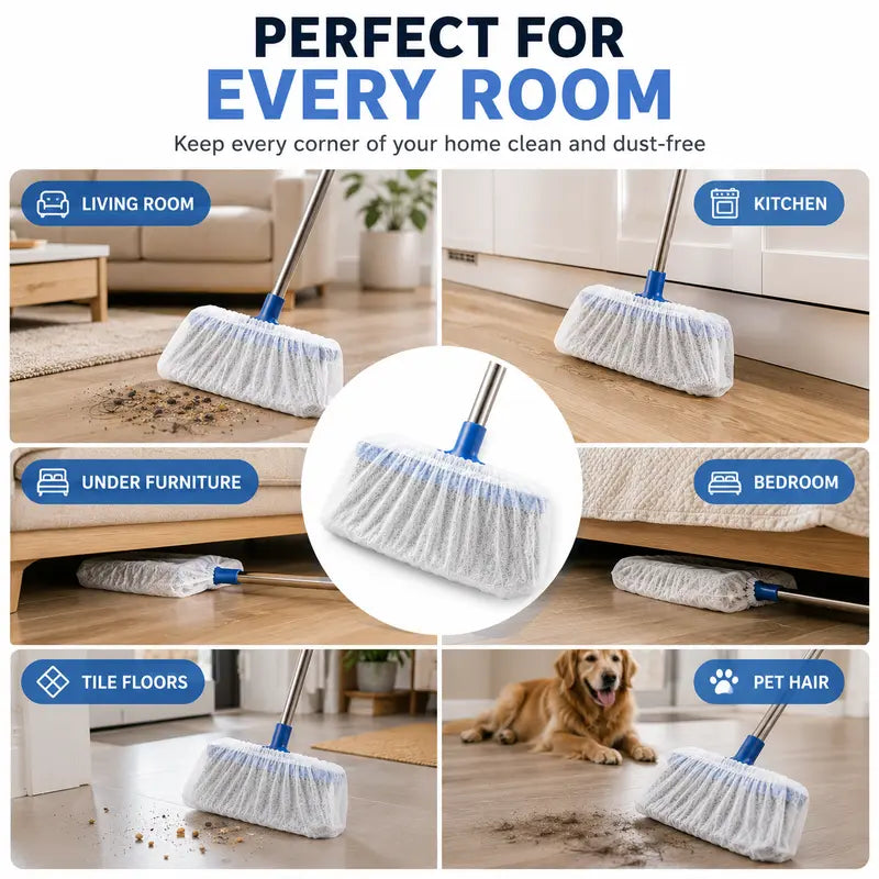 🏡 Sweep Cleaner In Seconds — Disposable Broom Covers For A Fresher Home ✨