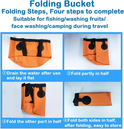 ⏳Time-Limited Special⏰Portable Folding Bucket for Outdoor Camping and Fishing