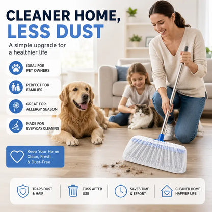🏡 Sweep Cleaner In Seconds — Disposable Broom Covers For A Fresher Home ✨