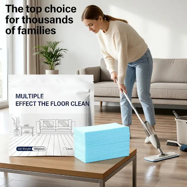 100 Piece Floor Cleaning Tablets Multi-Surface Antibacterial Cleaner for Hardwood, Tile & Laminate