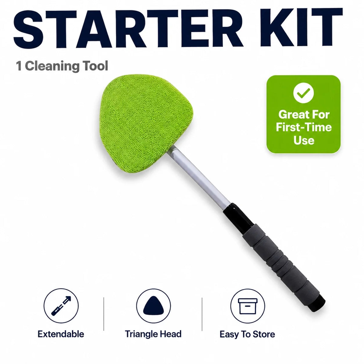 🧽🚗 Triangle Head Windshield Cleaner