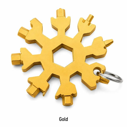 ❄️ 18-in-1 Snowflake Multi-Tool 🔧 Portable, Handy & Ready Anywhere