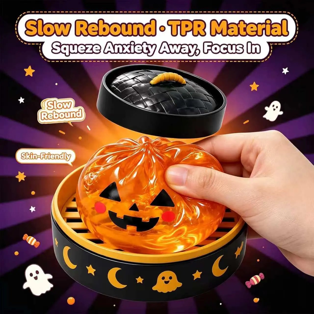 🎃Hot Sale 50% OFF🔥- Cute Halloween Scary Ghost Maruko Squeeze Toy Set