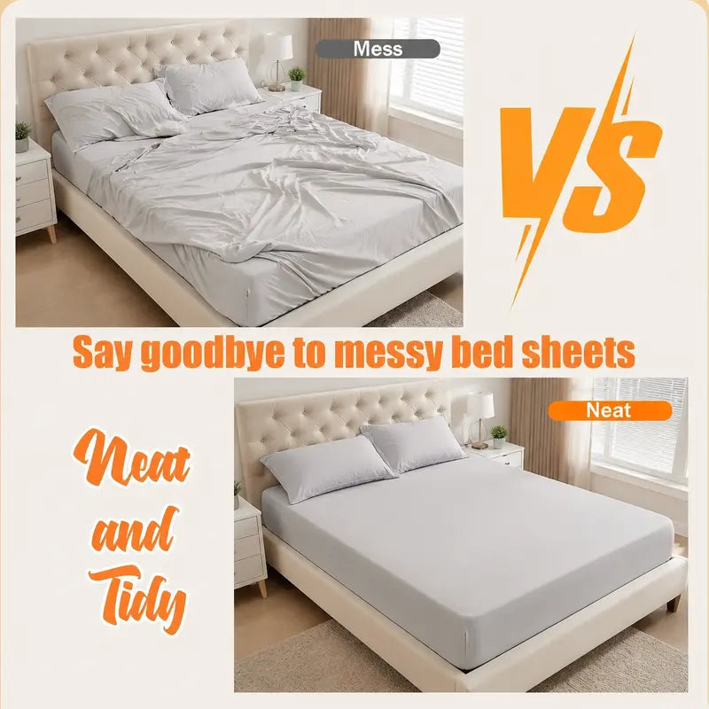 4-Pack Heavy Duty Bed Sheet Clips, Locking Mattress Corner Holders👔