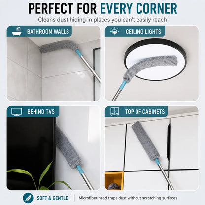 🧹 Flexible Gap Duster – Microfiber Cleaning Brush for Hard-to-Reach Spaces, Under Sofa & Bed Dust Cleaner