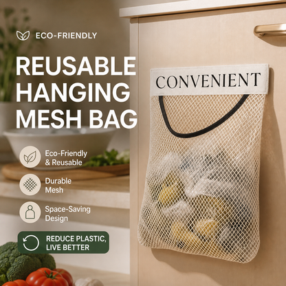 🥳HOT SALE🥳Mesh Hanging Bag – washable & breathable. Eco-friendly storage