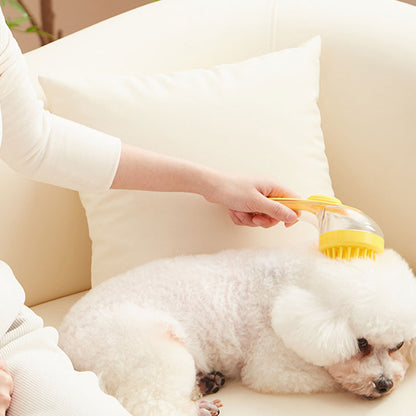 ⏰ LIMITED-TIME DEAL BUY 1 GET 1 FREE🛁🐾 2 in 1 Pet Bath Brush with Soap Dispenser – Long Handle, No Bending 🧼✨