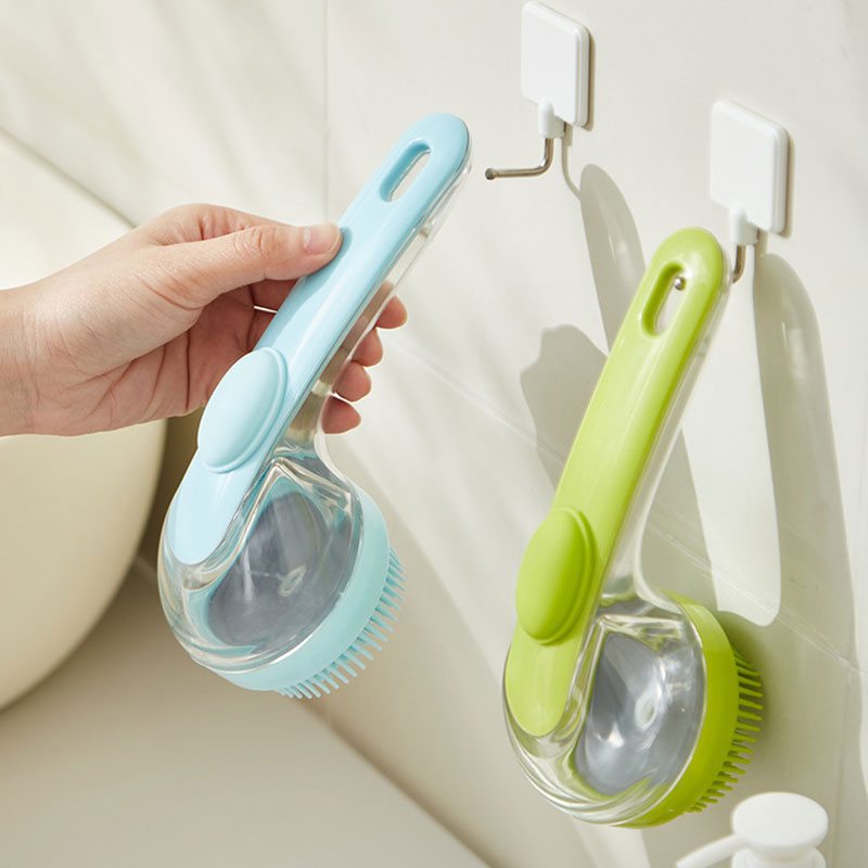 ⏰ LIMITED-TIME DEAL BUY 1 GET 1 FREE🛁🐾 2 in 1 Pet Bath Brush with Soap Dispenser – Long Handle, No Bending 🧼✨