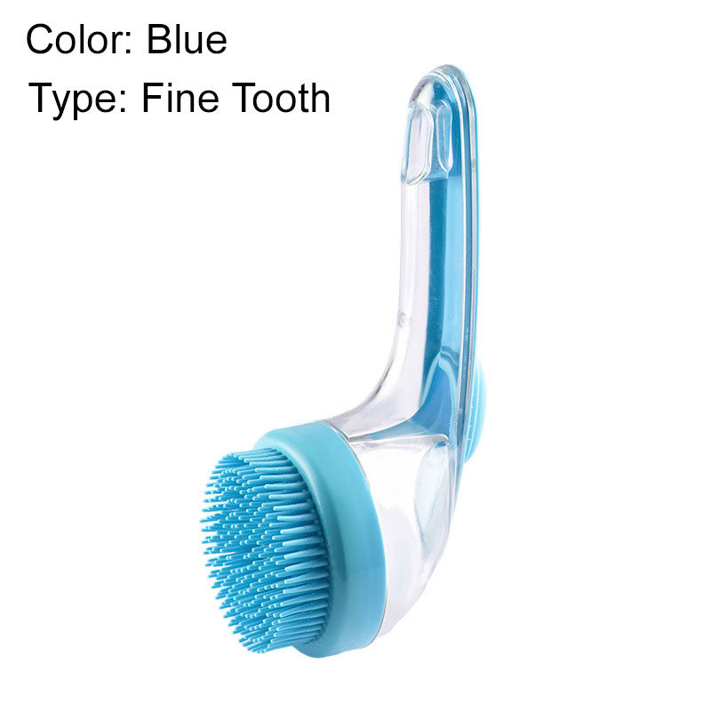 ⏰ LIMITED-TIME DEAL BUY 1 GET 1 FREE🛁🐾 2 in 1 Pet Bath Brush with Soap Dispenser – Long Handle, No Bending 🧼✨