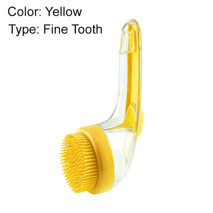 ⏰ LIMITED-TIME DEAL BUY 1 GET 1 FREE🛁🐾 2 in 1 Pet Bath Brush with Soap Dispenser – Long Handle, No Bending 🧼✨