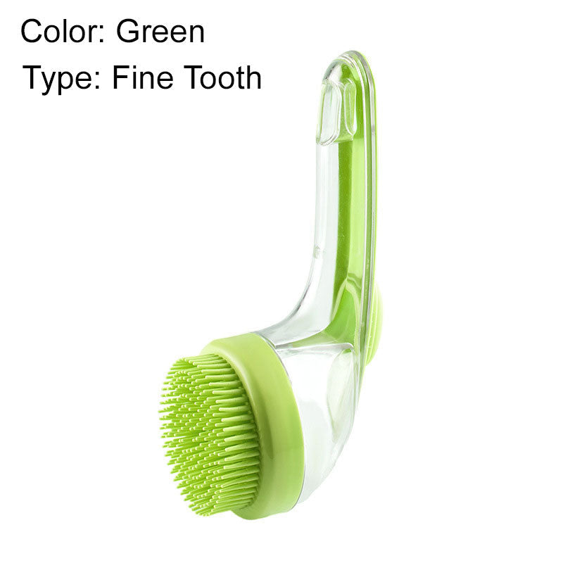 ⏰ LIMITED-TIME DEAL BUY 1 GET 1 FREE🛁🐾 2 in 1 Pet Bath Brush with Soap Dispenser – Long Handle, No Bending 🧼✨