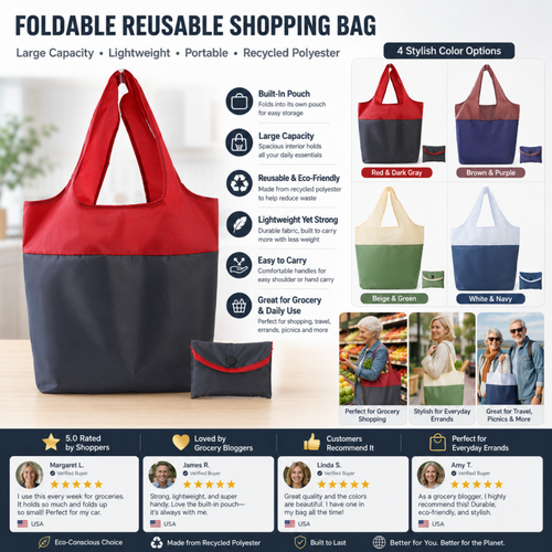 ⏰Eco-Friendly Foldable Large Capacity Shopping Bag