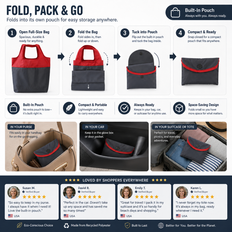 ⏰Eco-Friendly Foldable Large Capacity Shopping Bag