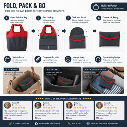 ⏰Eco-Friendly Foldable Large Capacity Shopping Bag