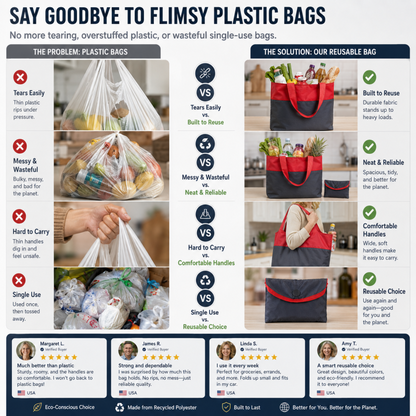 ⏰Eco-Friendly Foldable Large Capacity Shopping Bag