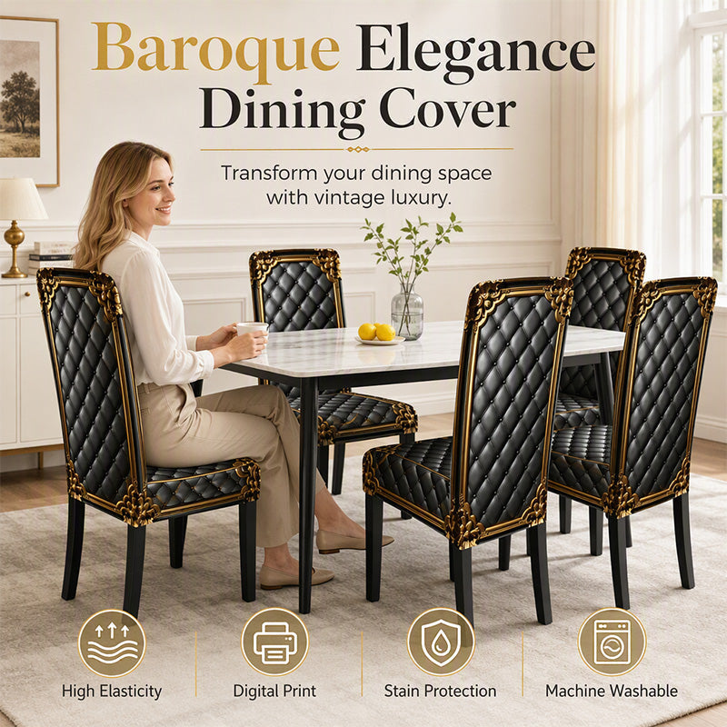 🔥Washable Stretch Baroque Chair Cover✨