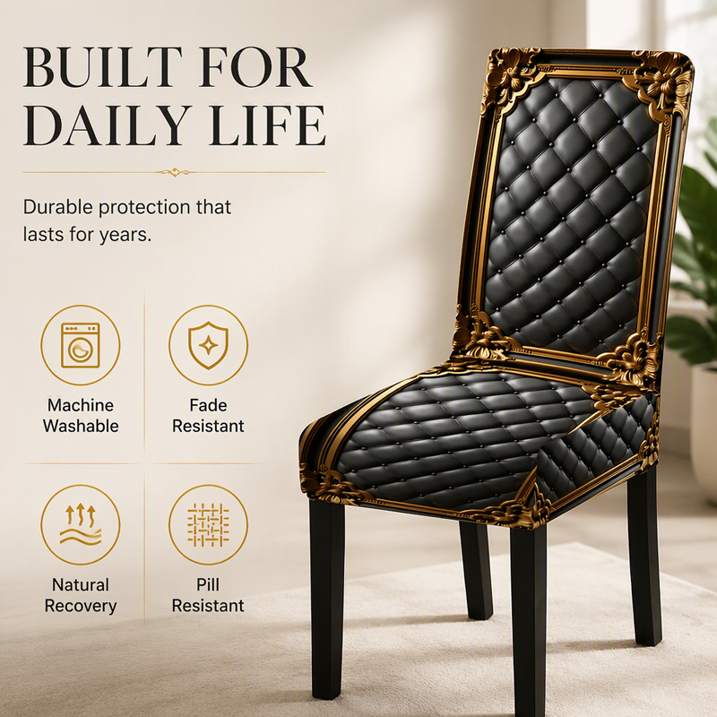 🔥Washable Stretch Baroque Chair Cover✨