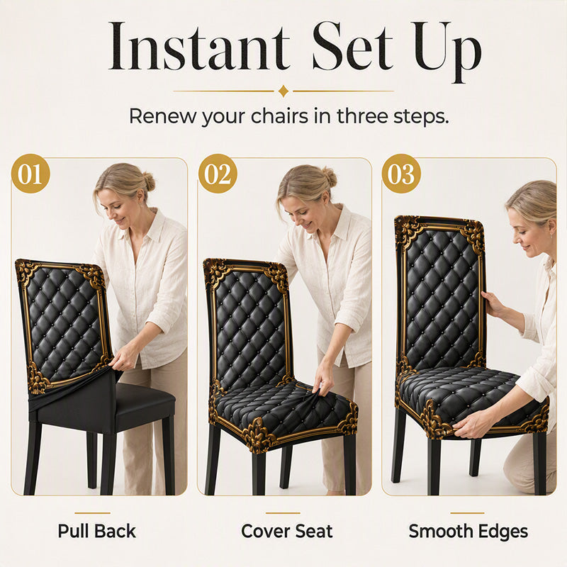 🔥Washable Stretch Baroque Chair Cover✨