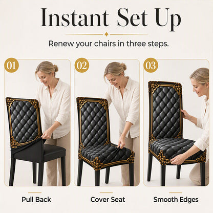 🔥Washable Stretch Baroque Chair Cover✨